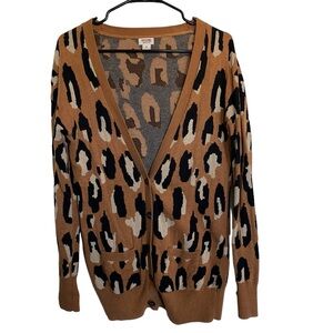 Mossimo Supply Co. Leopard Print Cardigan - Tan, Black, Cream